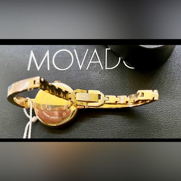 Movado BELA Gold-Textured Dial Bangle Watch main image 9